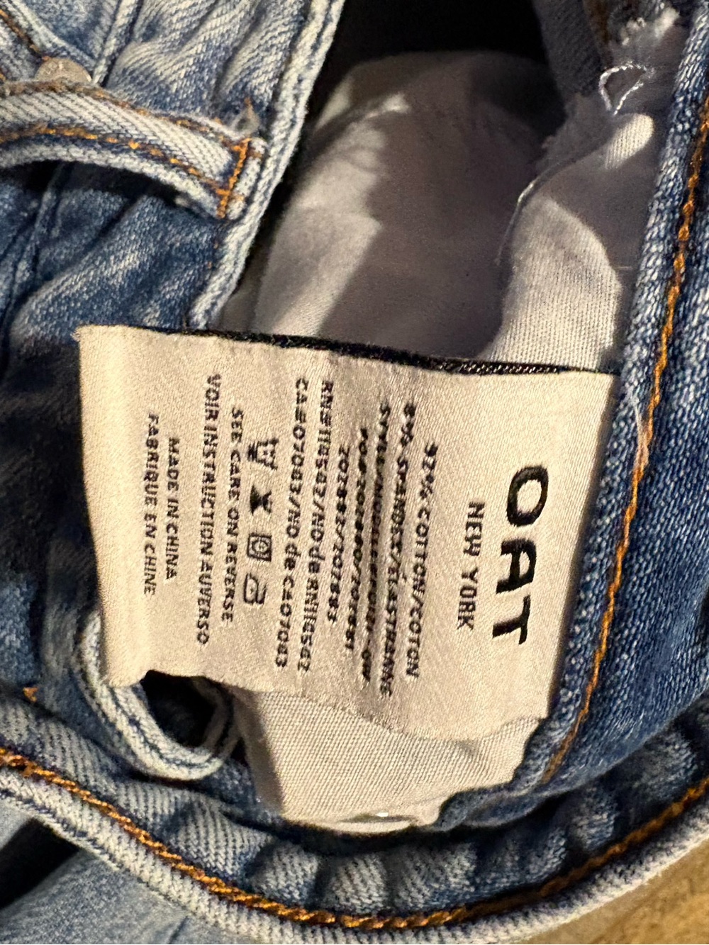 Oat New York Cloud Luxe Wide Leg Jeans Size 8/29 High Rise Light Was - Picture 5 of 9